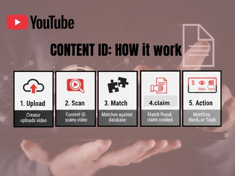 YouTube copyright law: Content ID process flowchart